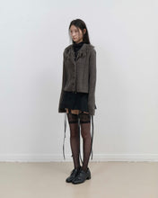 Load image into Gallery viewer, OJOS Tassel Collar Knit Cardigan Charcoal