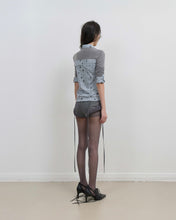 Load image into Gallery viewer, OJOS Starcut Jersey Collar Tee Mint Grey