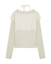 Load image into Gallery viewer, OJOS Halter Strap Long Sleeve Ivory