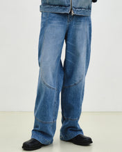 Load image into Gallery viewer, DWS Washed Denim Curved Division Pants Blue

