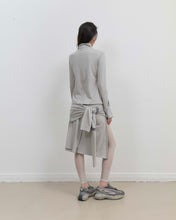 Load image into Gallery viewer, OJOS Mesh Band Puff Sleeve Mint Grey