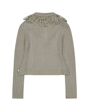 Load image into Gallery viewer, OJOS Tassel Collar Knit Cardigan Grey