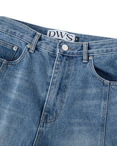 DWS Washed Denim Curved Division Pants Blue