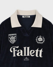 Load image into Gallery viewer, Fallett Velour Collar Sweatshirt Navy