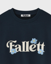 Load image into Gallery viewer, Fallett Mini Boucle Flower Sweatshirt Navy