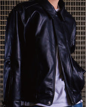 Load image into Gallery viewer, DWS Faded Vegan Leather Division Jacket Black
