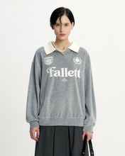 Load image into Gallery viewer, Fallett Velour Collar Sweatshirt Melange Grey