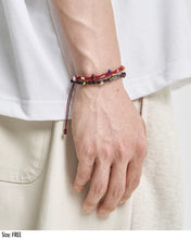 Load image into Gallery viewer, AJOBYAJO Wabisabi Knot Layered Bracelet Red