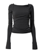 将图片加载到图库查看器,FLARE UP Layered Bustier Long Sleeve Black