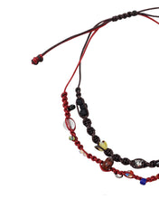 Load image into Gallery viewer, AJOBYAJO Wabisabi Knot Layered Bracelet Red