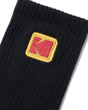 将图片加载到图库查看器,Kodak ColorPlus Mini Logo Crew Socks Black