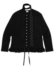 将图片加载到图库查看器,PLASMA SPHERE Natty Dot Scarf Cardigan Black