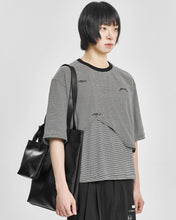 Load image into Gallery viewer, AJOBYAJO Vegan Leather Dual Tote Bag Black