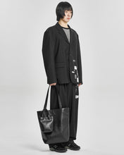 Load image into Gallery viewer, AJOBYAJO Vegan Leather Dual Tote Bag Black
