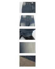 Load image into Gallery viewer, DWSE Washed Wide Denim Pants Blue