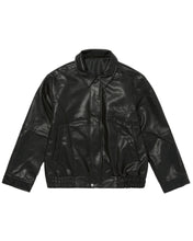 Load image into Gallery viewer, DWS Faded Vegan Leather Division Jacket Black
