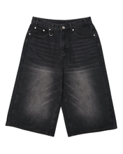 Load image into Gallery viewer, DWSE Washed Denim Bermuda Shorts Black