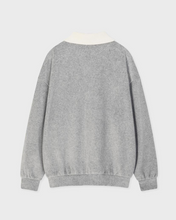 Load image into Gallery viewer, Fallett Velour Collar Sweatshirt Melange Grey