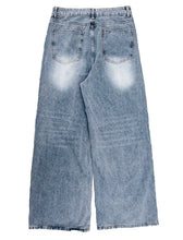 Load image into Gallery viewer, DWSE One Way Washed Wide Denim Pants Light Blue