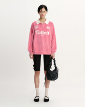 Load image into Gallery viewer, Fallett Velour Collar Sweatshirt Pink