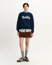Load image into Gallery viewer, Fallett Mini Boucle Flower Sweatshirt Navy