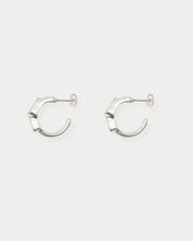 Load image into Gallery viewer, OOO Chain Hoop Earrings Silver