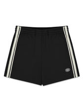 Load image into Gallery viewer, Kijun Double Line Track Shorts Black
