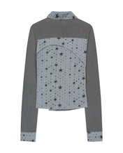 Load image into Gallery viewer, OJOS Starcut Jersey Collar Tee Mint Grey