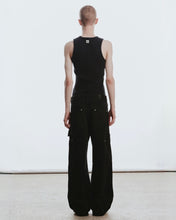 将图片加载到图库查看器,Adlielos A401 Helios Double Knee Carpenter Flare Jeans Black