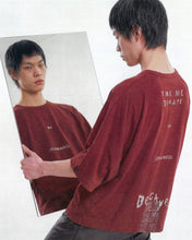Load image into Gallery viewer, AJOBYAJO The Me Decade Sculpted Raglan T-shirt Burgundy