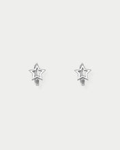 Load image into Gallery viewer, OOO Star SS Hoop Earrings