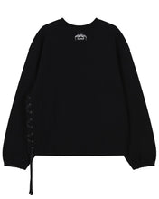 Load image into Gallery viewer, Adlielos Side Lace-Up Sweatshirt Black