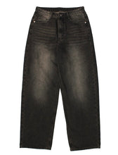 Load image into Gallery viewer, DWSE Washed Wide Denim Pants Charcoal