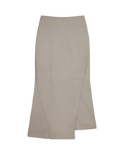 Load image into Gallery viewer, OJOS Asymmetric Mermaid Jersey Skirt Beige