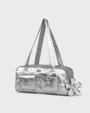 Load image into Gallery viewer, Fallett Glossy Mini Duffel Bag Siiver