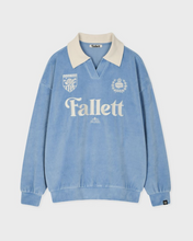 Load image into Gallery viewer, Fallett Velour Collar Sweatshirt Melange Sky Blue