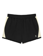 Load image into Gallery viewer, Kijun Frill Jersey Shorts Black Ivory