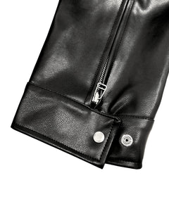 DWS Faded Vegan Leather Division Jacket Black