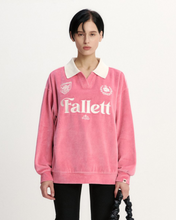 Load image into Gallery viewer, Fallett Velour Collar Sweatshirt Pink