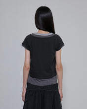 将图片加载到图库查看器,FLARE UP 3-Layered Henley T-shirt Black