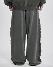 Load image into Gallery viewer, AJOBYAJO Lace Trimming Track Pants Charcoal