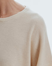 Load image into Gallery viewer, Adlielos Grid Round Neck Knit Ivory