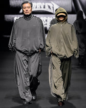 Load image into Gallery viewer, AJOBYAJO Lace Trimming Track Pants Charcoal