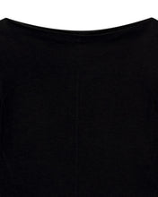 Load image into Gallery viewer, OJOS Curved Cut Layered Tee Black
