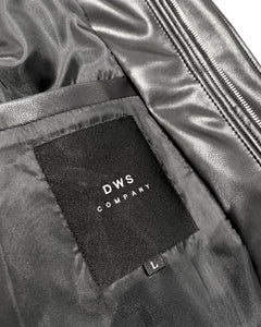 DWS Faded Vegan Leather Division Jacket Black