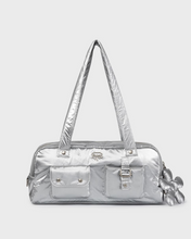 Load image into Gallery viewer, Fallett Glossy Mini Duffel Bag Siiver