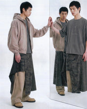 Load image into Gallery viewer, AJOBYAJO Cropped Washed Zip-Up Hoodie Dusty Beige