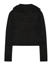 Load image into Gallery viewer, OJOS Tassel Collar Knit Cardigan Black