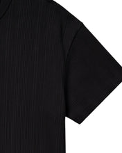 Load image into Gallery viewer, Adlielos Ribbed Henley T-Shirt Black