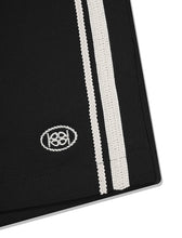 Load image into Gallery viewer, Kijun Double Line Track Shorts Black